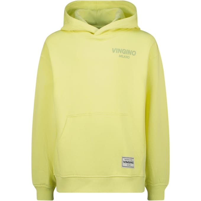 Vingino Boys Basic-hoody Sweater Pale Lime Yellow Maat: 2 | Sportkleding Outlet | kids | Geel