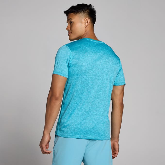 MP Tempo gemêleerd T-shirt voor heren - Cyaan - L