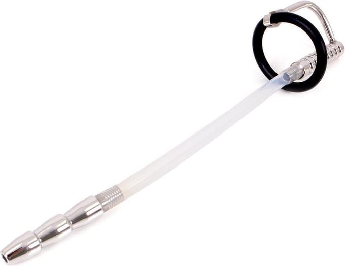 Kiotos - Geribbelde Urethral Catheter Plug - Dilator Met eikelring