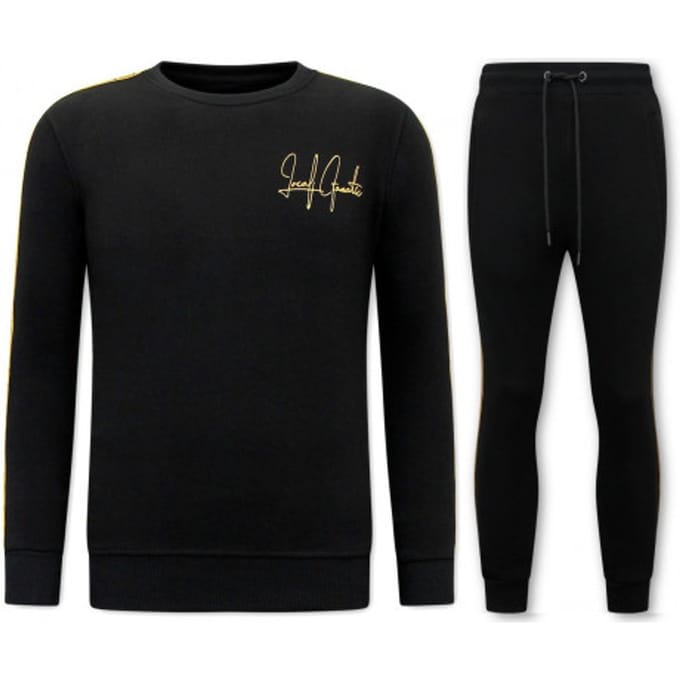 Exclusieve Joggingpak Mannen - Greek Ribbon - Zwart