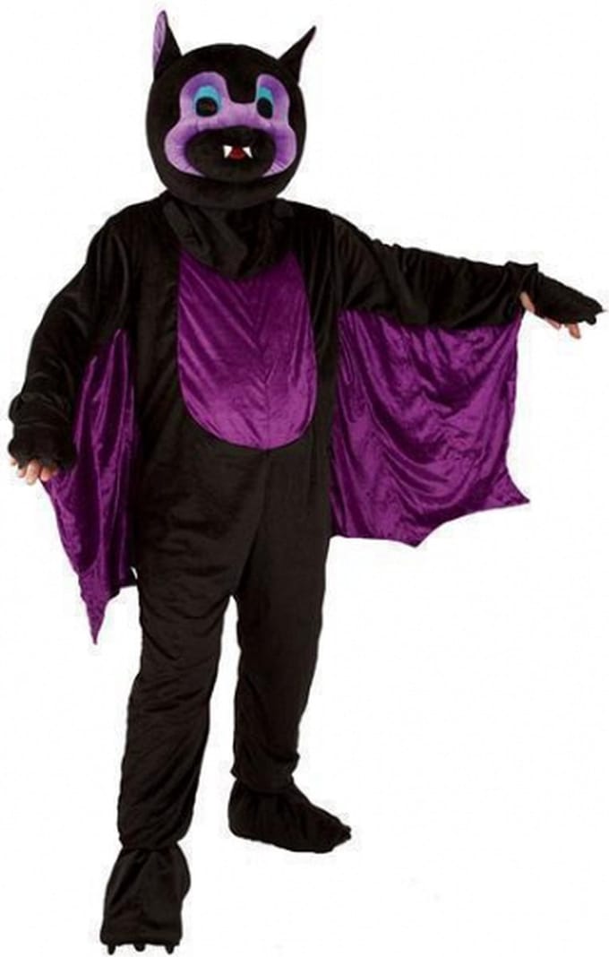 Faram Party Vleermuis kostuum - Groot pluche masker voor volwassenen - M/L