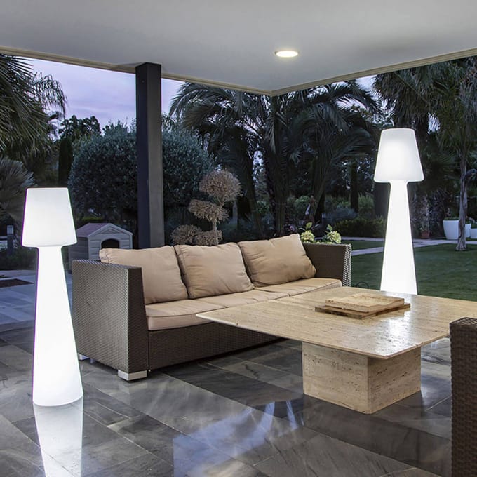 Buitenlicht New Garden Lampadaire extérieur Lola blanc