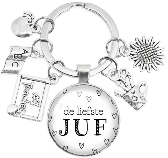 Without Lemon - Bedankt Juf Sleutelhanger - Juffendag / Einde Schooljaar Bedankje - Leuk Juf Geschenk - Versie: B