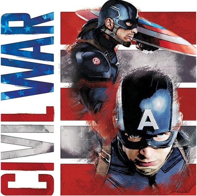 CAPTAIN AMERICA CIVIL WAR - Canvas 40X40 - Split
