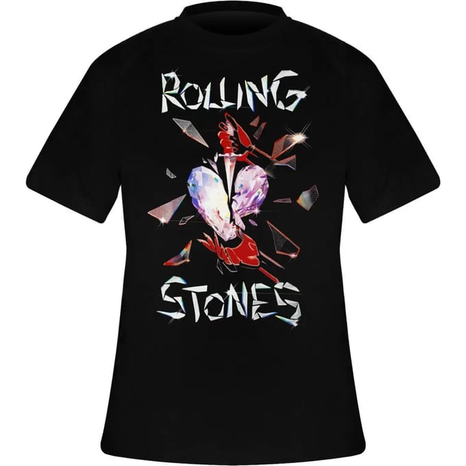 The Rolling Stones - Hackney Diamonds Heart Heren T-shirt - XL - Zwart