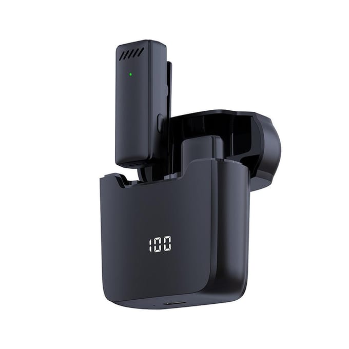 Mini Draadloze Lavalier Microfoon voor Mobiele Telefoon 360 graden Omnidirectionele Reversmicrofoon Ruisreductie 1 microphone and 1 receiver