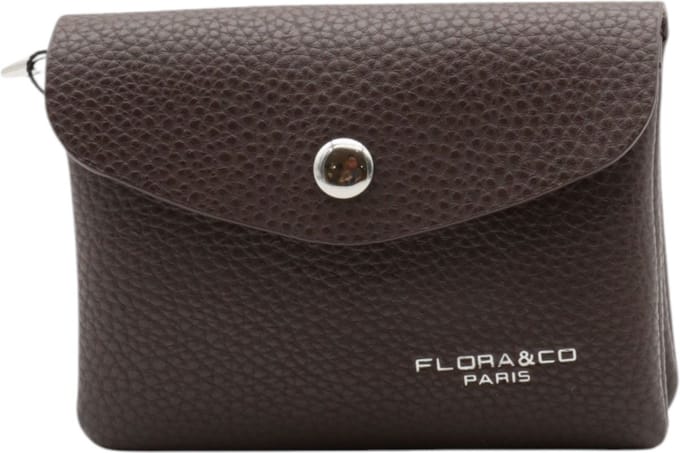 Flora & Co - Dames Portemonnee - Portefeuille - Beurs - Wallet - met rits - bruin