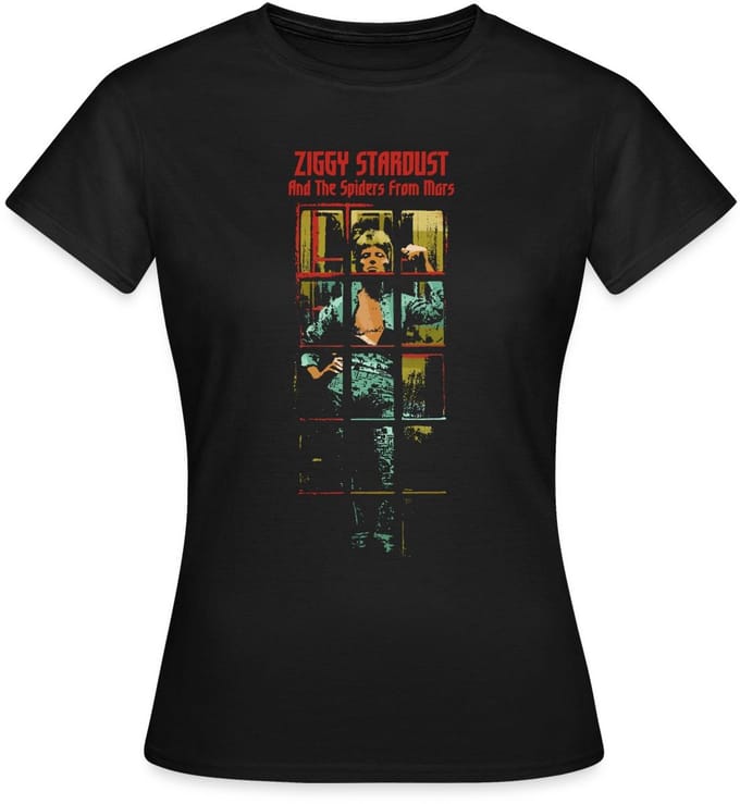 David Bowie Ziggy Stardust Album Cover T-Shirt Dames