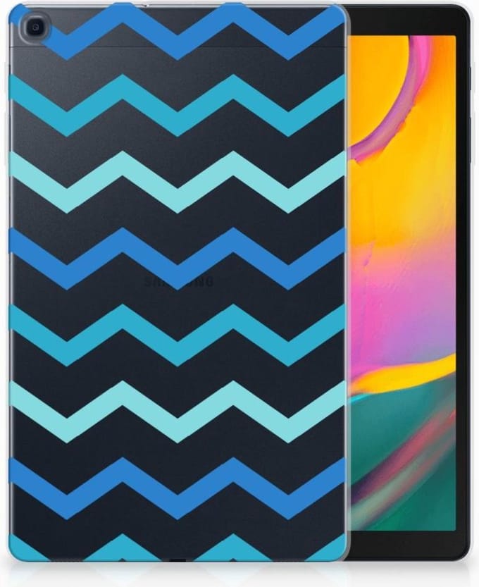 Samsung Galaxy Tab A 10.1 (2019) Hippe Hoes Zigzag Blauw