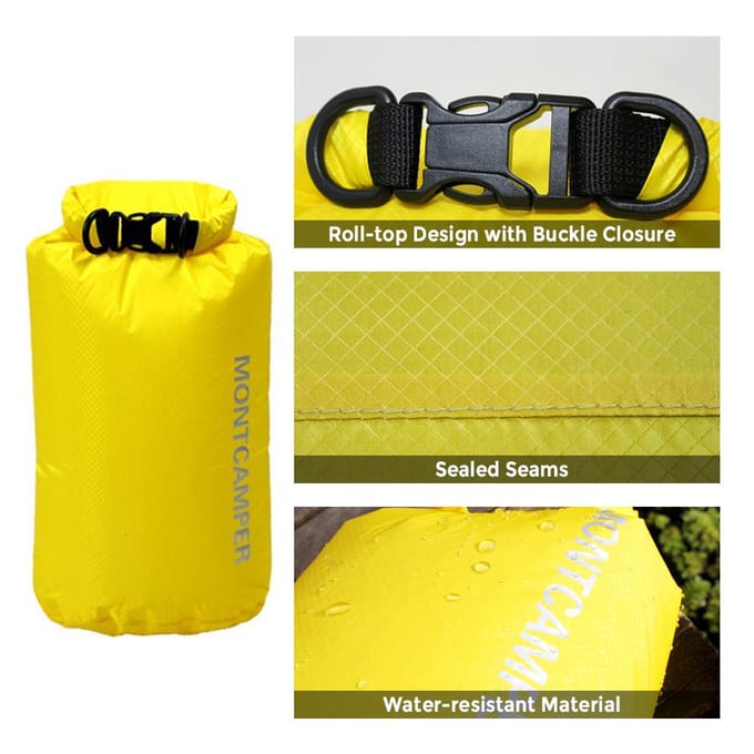 Waterdichte Dry Sacks Pak van 3 Lichtgewicht Waterdichte Opberg Dry Bags voor Buiten Kamperen Bootvaren Type A yellow