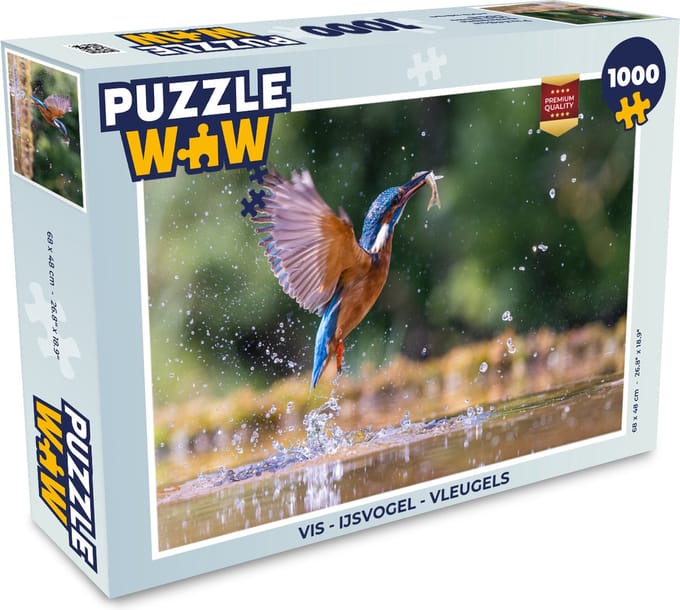 Puzzel Vis - IJsvogel - Vleugels - Legpuzzel - Puzzel 1000 stukjes volwassenen