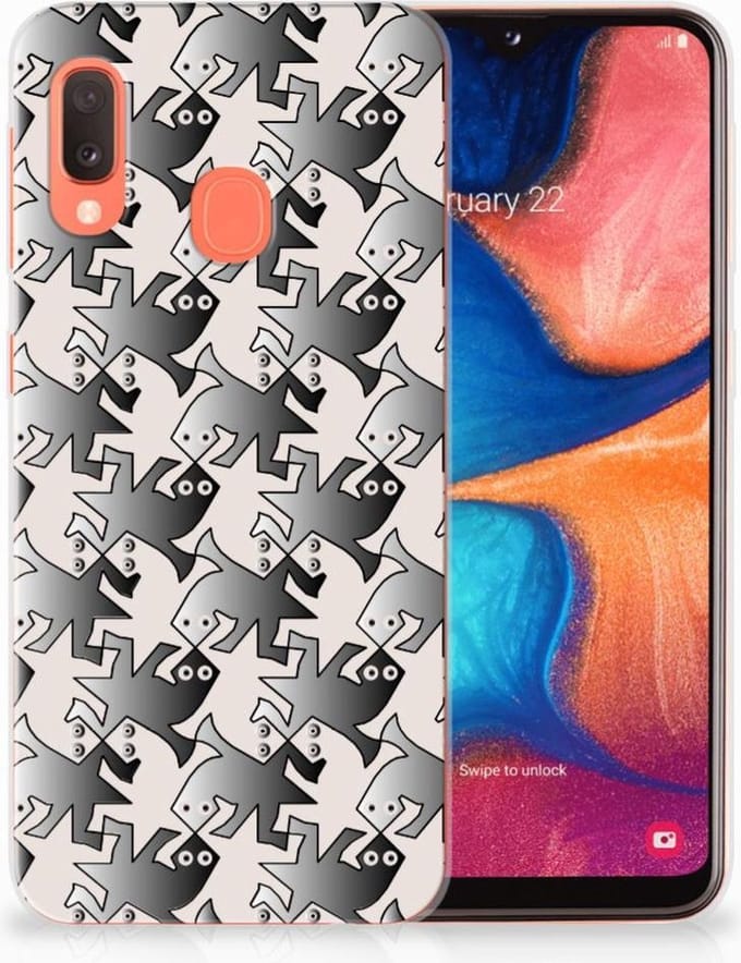 Samsung Galaxy A20e TPU Hoesje Salamander Grey