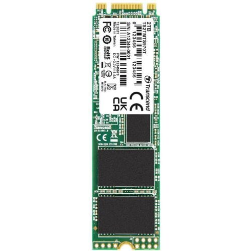 Transcend MTS970T 2 TB SATA M.2 SSD 2280 harde schijf SATA III Industrial TS2TMTS970T