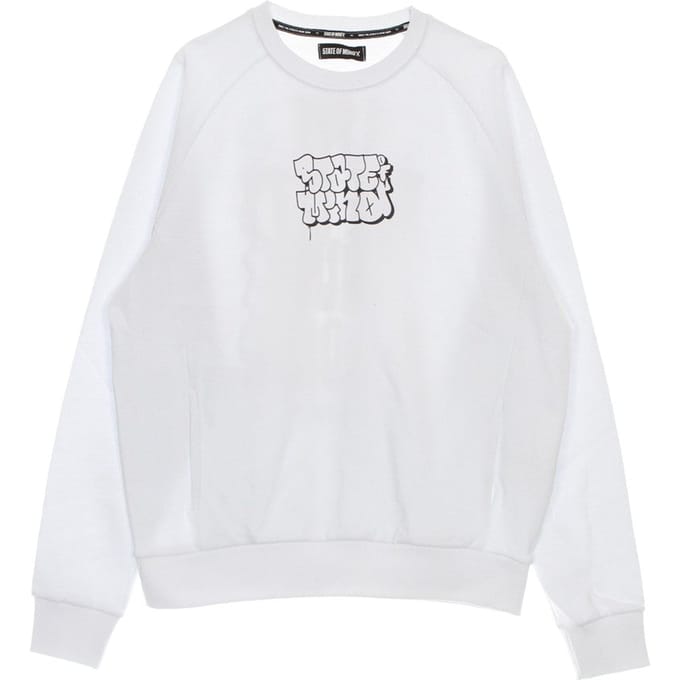 Lichtgewicht herensweatshirt met ronde hals en ronde hals, wit
