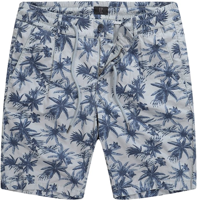 JP 1880 - Heren - Bermuda all-over print elastische tailleband - Marmer - Maat 5XL