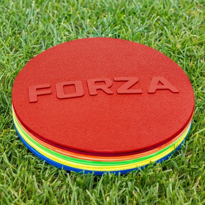 Platte Schijfmarkeringen (10 stuks) - Antislip Markering Disc voor Trainingsveld - Inclusief Draagtas