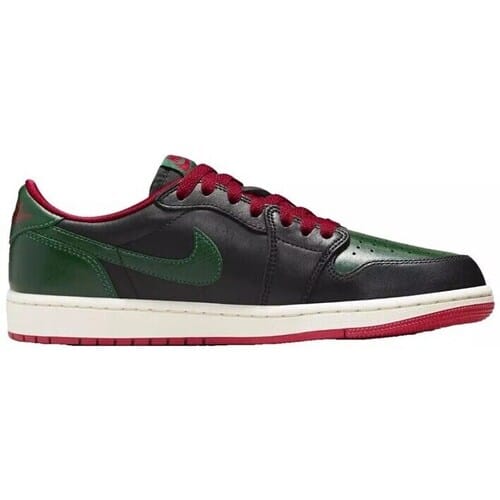 WMNS Nike Air jordan 1 Retro Low OG - Sneakers - Unisex - Zwart - Groen - Rood
