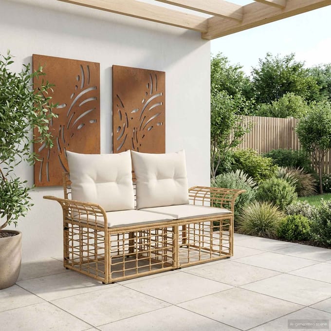 vidaXL - Buiten - loveseat - 2 - st - 2-Aantal - zitplaatsen