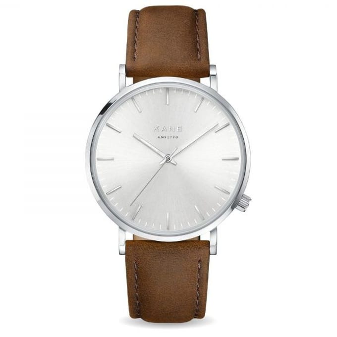 Kane Watches | Silver Steel Vintage Brown
