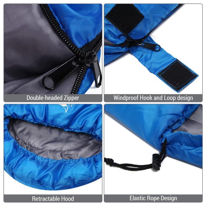 Lichtgewicht campingslaapzak Waterdichte warme envelop Backpack-slaapzak