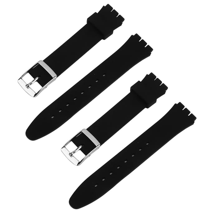 2 stuks Zachte Siliconen 17mm19mm Horlogeband Horlogeband Vervangend Accessoire gray
