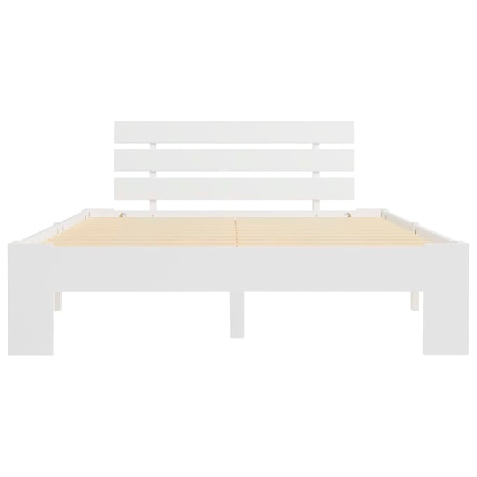 vidaXL - Bedframe - massief - grenenhout - wit - 120x200 - cm