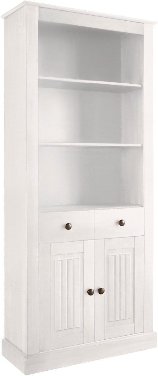 Mille-Boekenkast - 2-deurs 1-lade - Wit Grenen