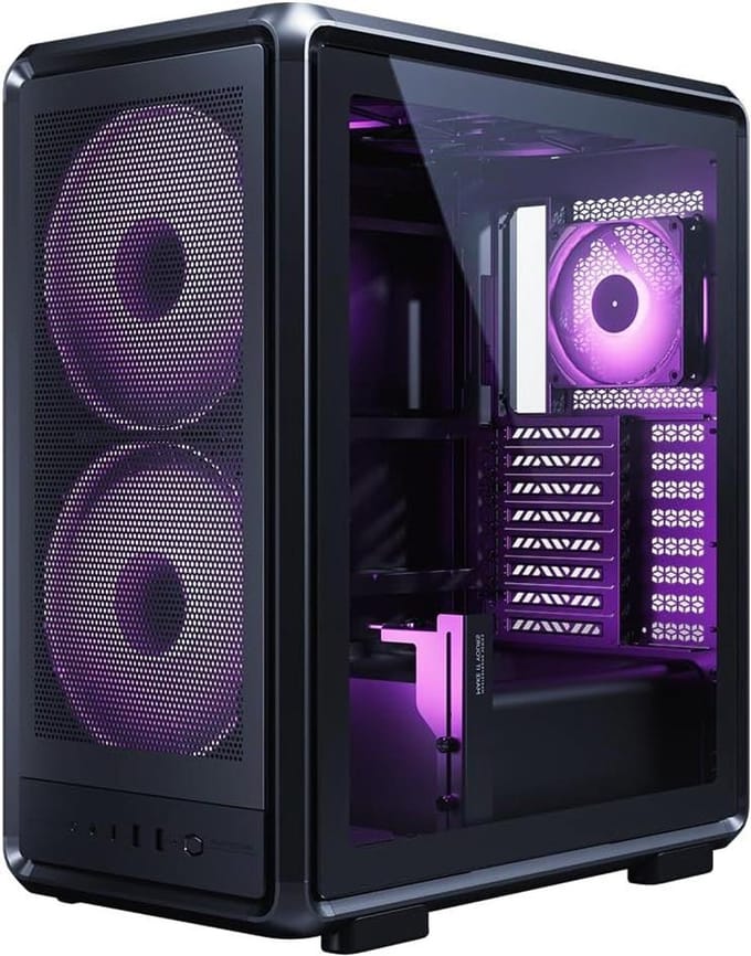 Computer Behuizing - PC Kast - Componenten Beschermen - Open Frame Ontwerp - Mid Tower - Zwart