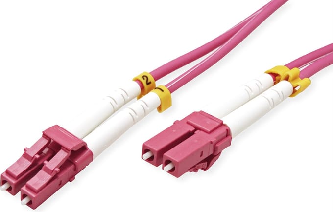 VALUE F.O. kabel 50/125µm OM4, LC/LC, LSOH, violet, 7 m