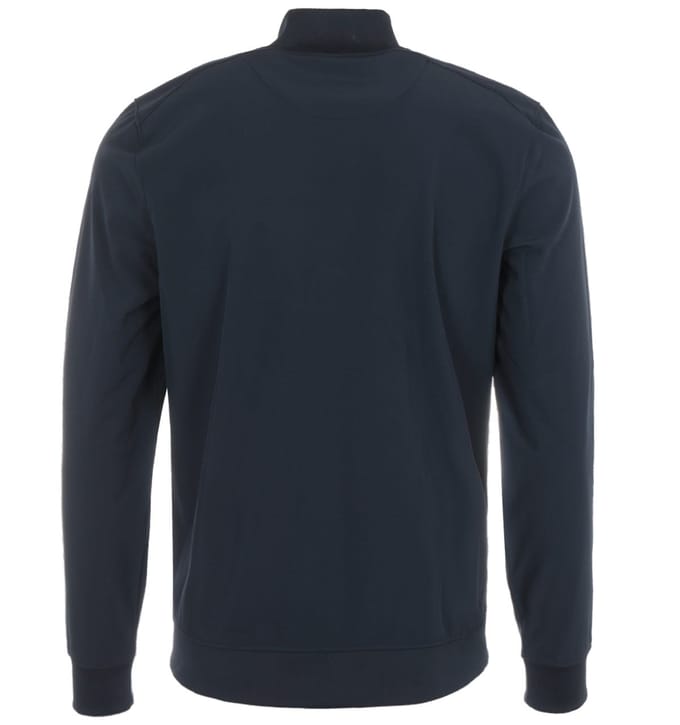 Lyle & Scott softshell jack met ritssluiting en trechterhals - donkerblauw