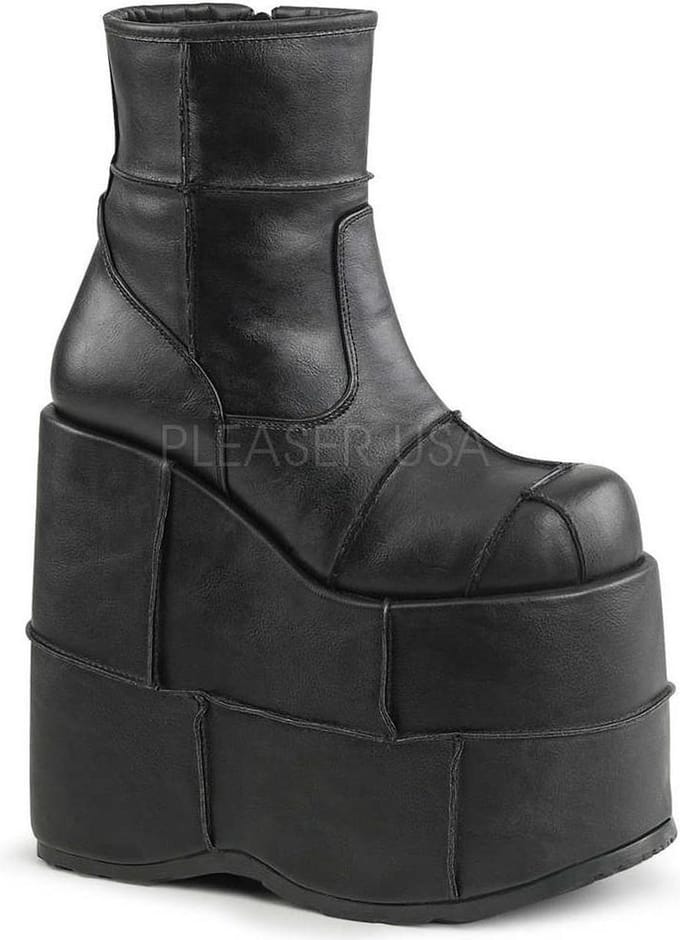 DemoniaCult - STACK-201 Plateau Laarzen - US 12 - 42 Shoes - Zwart