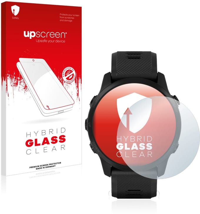 upscreen - Screenprotector voor Garmin Forerunner 945 LTE - Folie Beschermfolie Beschermglas transparant