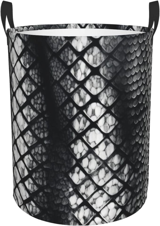 Grote wasmand - Kleding opberger - Wasgoed sorteren - Vrijstaande structuur - 40x40x50 cm - Zwart