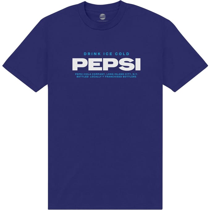 Pepsi Co. Ice Cold Men's T-Shirt - Blue - M