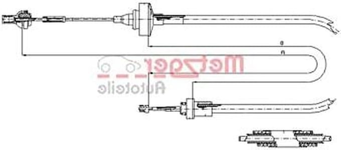 Trekkoord Koppeling - Koppelingskabel - Auto Onderhoud - Kwaliteitsproduct - 1010 mm - null