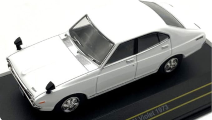 Nissan Violet Deluxe 1973 Wit - Model 1/43 - First:43