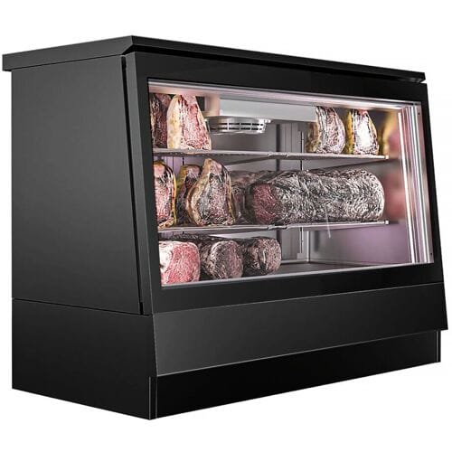 GGM Gastro Dry Aging Kühlvitrine - 1400mm - Schwarz