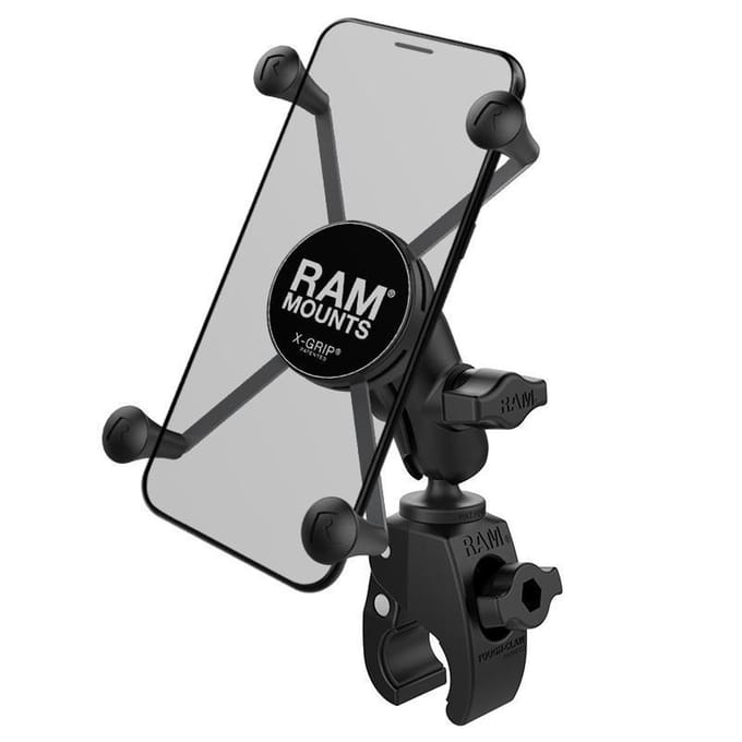 RAM Mounts X-Grip Grote Telefoonhouder met Tough-Claw Kleine Klembasis - Korte Arm