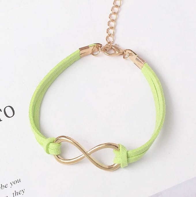 TVR-Wares® | Infinity armband groen touw | Klemsluiting | Verstelbare maat