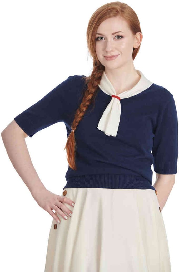 Banned - Ahoy Sail Gebreide trui - M - Blauw