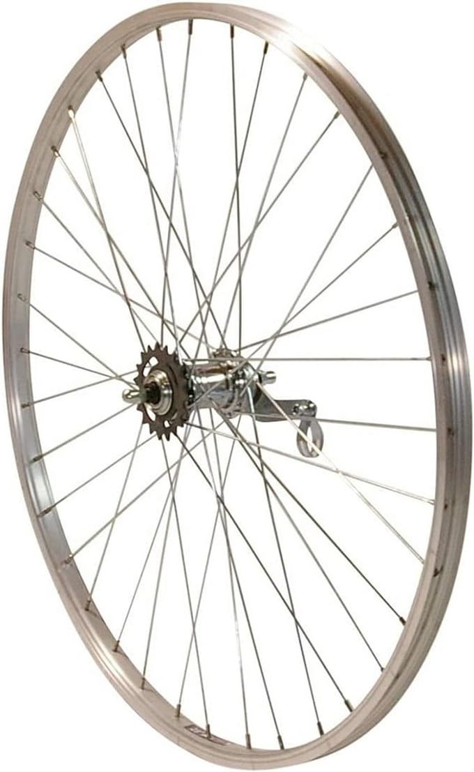 26 inch Fiets Achterwiel Zilver met Terugtraprem en 1 Versnelling
