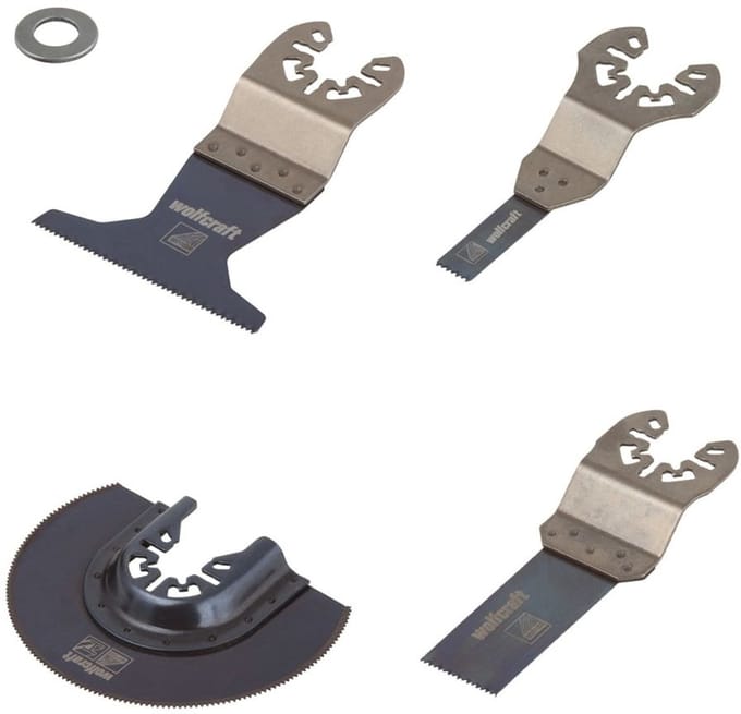 wolfcraft - Multitool Zaagblad Set - 4 delige zaagbladenset - Starlock - voor Laminaat - Universeel - 3961000