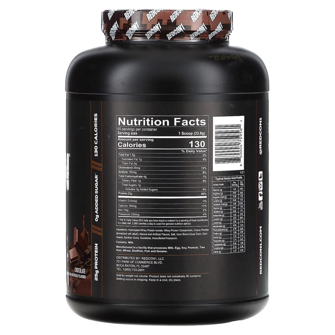 Redcon1, Ration, Wei-eiwitmix, Chocolade, 4,84 lb (2,197 g)