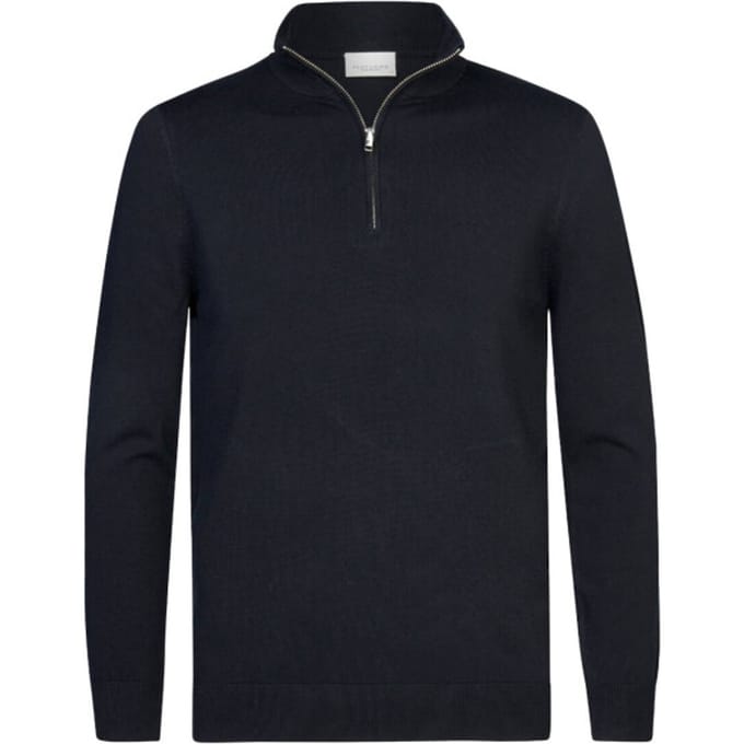 Profuomo Half Zip Pullover Luxury Donkerblauw (navy) - Maat S - Heren - Quarter zip