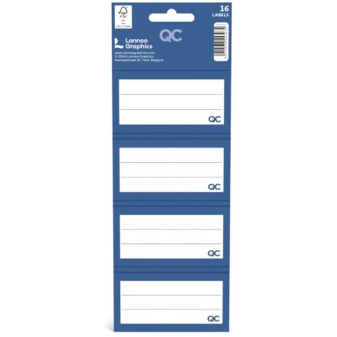 Qc colour - schooletiketten, donkerblauw