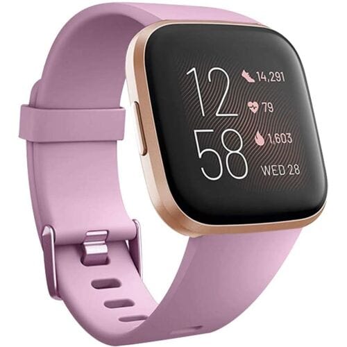 Geschikt voor Fitbit Versa silicone band - oud-roze - Maat S