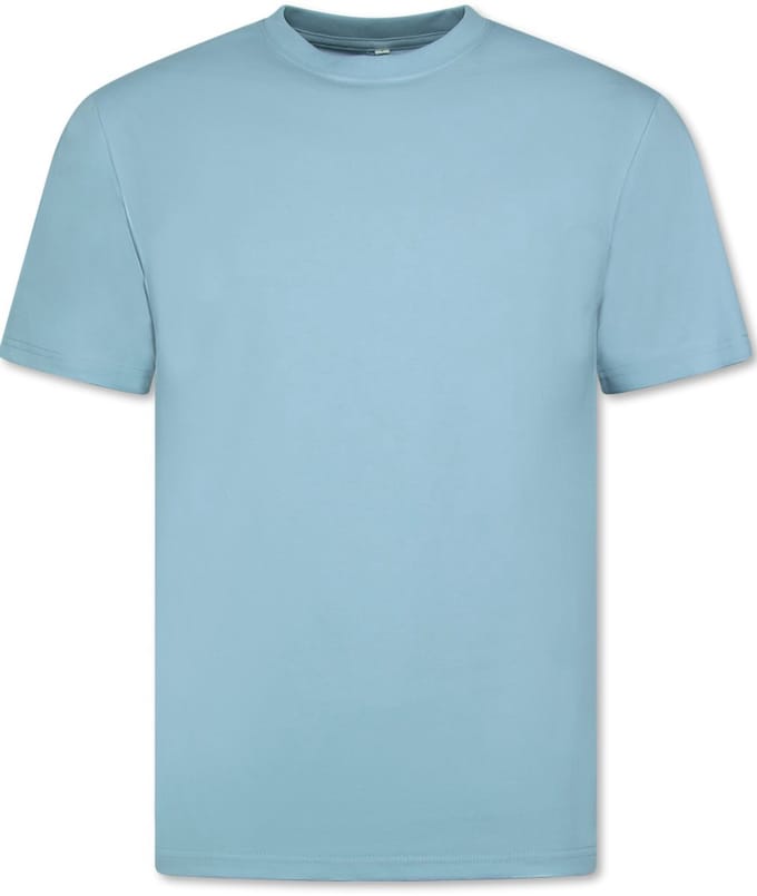 Oversized T shirt Heren - Effen T shirt Heren Blanco - MD6530 - Licht Blauw