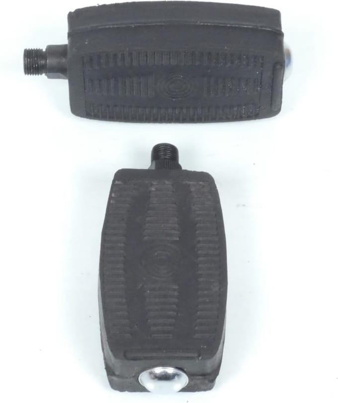 Zwart pedaal (rechts en links) type Atom M14x1,25 voor brommers, Cyclo en Solex