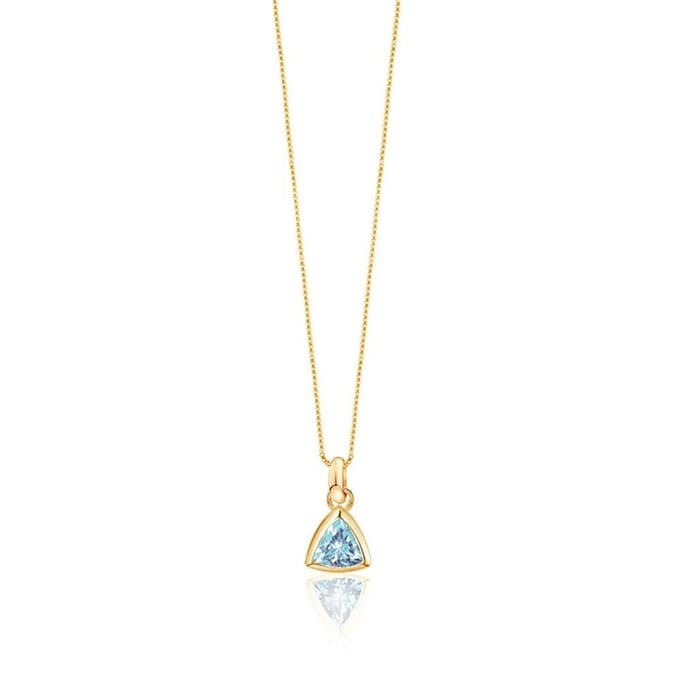 Petit Comité - Ketting Dames Geboortesteen Blauw Topaas December (Goud) - Cadeau Dames