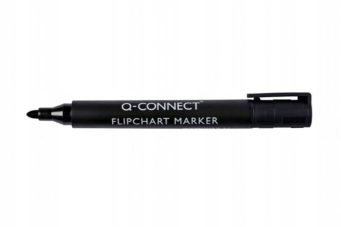 Q-Connect Flipchart Marker Rond Zwart - 2-3mm Lijn